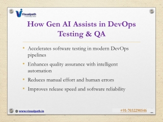 how gen ai assists in devops testing qa