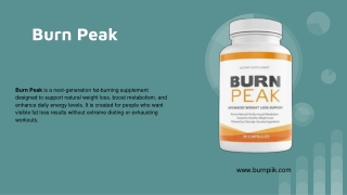 Buy Burn Peak Fat Burner Supplement Online