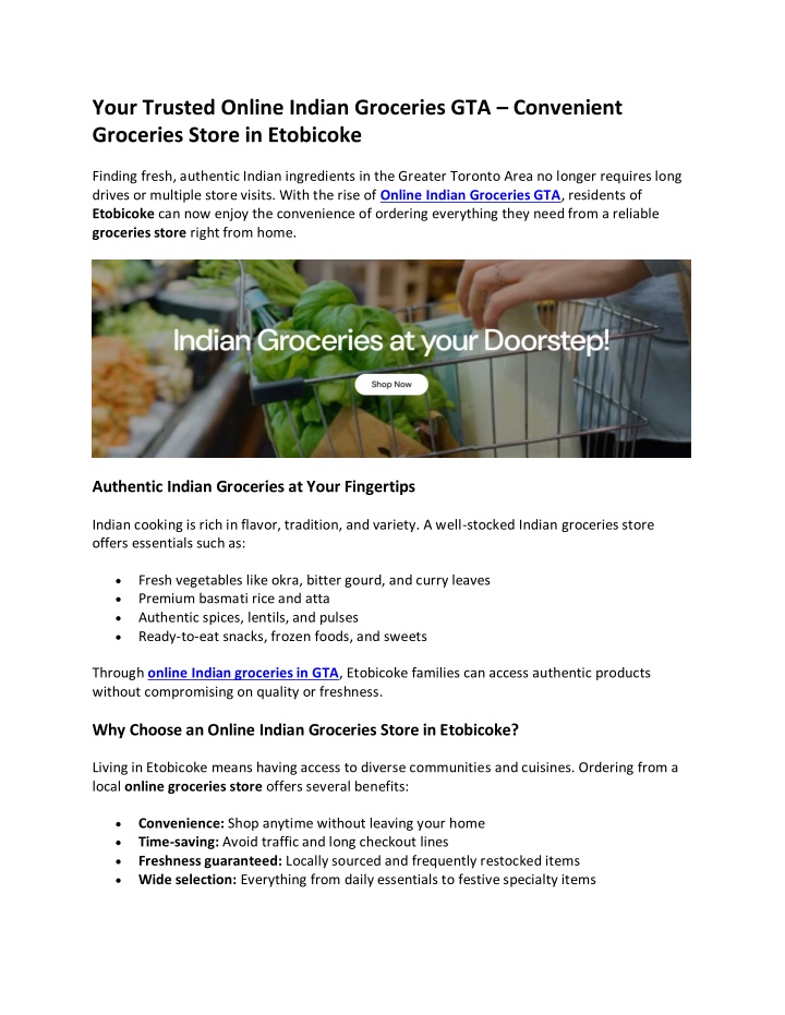 PPT - Your Trusted Online Indian Groceries GTA – Convenient Groceries ...