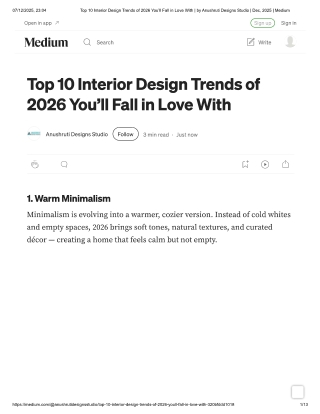 Top 10 Interior Design Trends of 2026 You’ll Fall in Love With