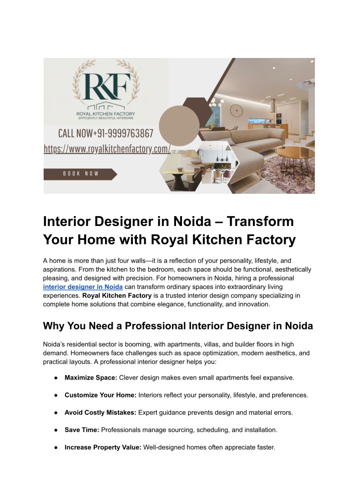 PPT - Expert Interior Designer in Noida for Modern Homes PowerPoint ...