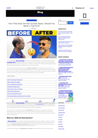 First Time Stick On Hair System Buyer Should You Book a Trial First