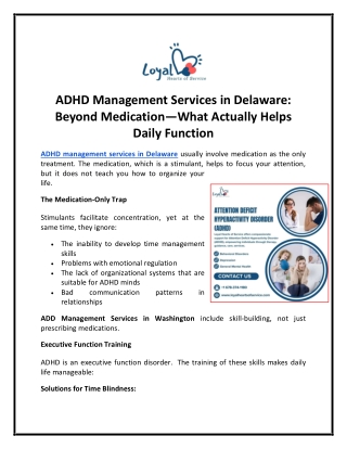 ADHD Management Services in Delaware Beyond Medication—What Actually Helps Daily Function
