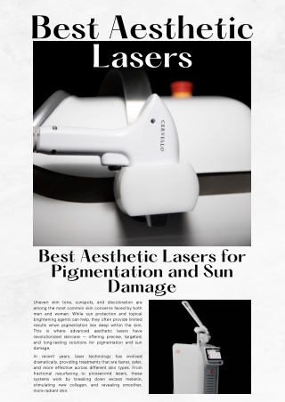 Exploring the Technology Behind the Best Aesthetic Lasers