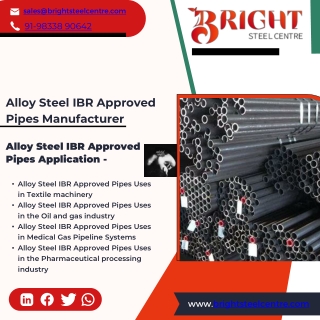 Alloy Steel IBR Approved Pipes, Alloy Steel Seamless Pipes, ASTM A335 Grade P1 Alloy Steel Seamless Pipes, Bright Steel