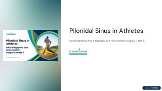 Pilonidal Sinus in Athletes: Causes, Risks, and Surgery