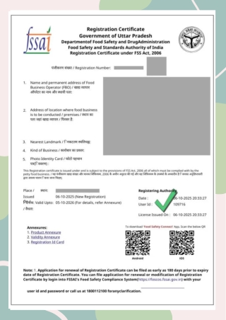 FOOD License in Faridabad