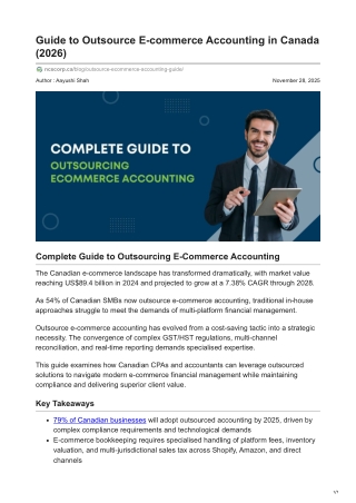 Outsource E-commerce Accounting in Canada (2026)
