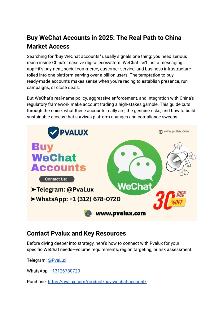 PPT - Buy WeChat Accounts in 2025_ The Real Path to China Market Access ...
