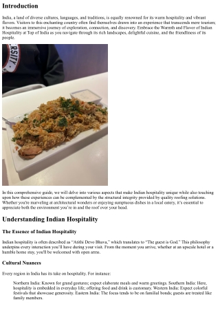 Embrace the Warmth and Flavor of Indian Hospitality at Top of India