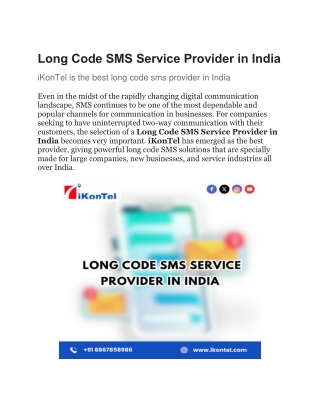 Long Code SMS Service Provider in India