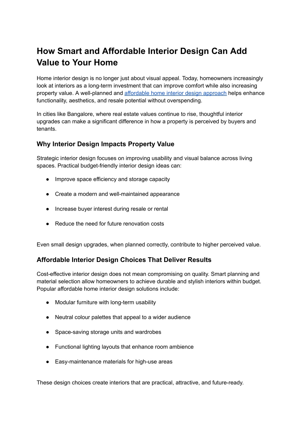 PPT - How Affordable Interior Design Can Increase Property Value ...