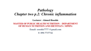 Inflammation II chapter two patholog