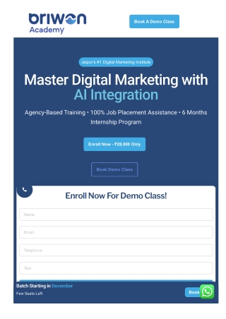 Digital Marketing Course in Jaipur – Learn SEO, Ads & AI Skills Fast