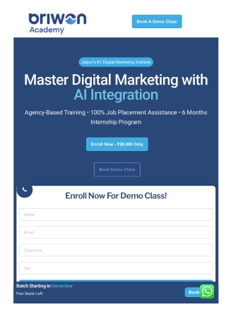 Best Digital Marketing Course in Jaipur – Job-Oriented & Practical Training