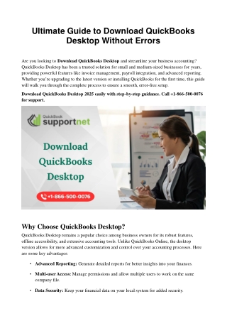 Ultimate Guide to Download QuickBooks Desktop Without Errors