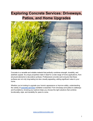 Exploring Concrete Services_ Driveways, Patios, and Home Upgrades