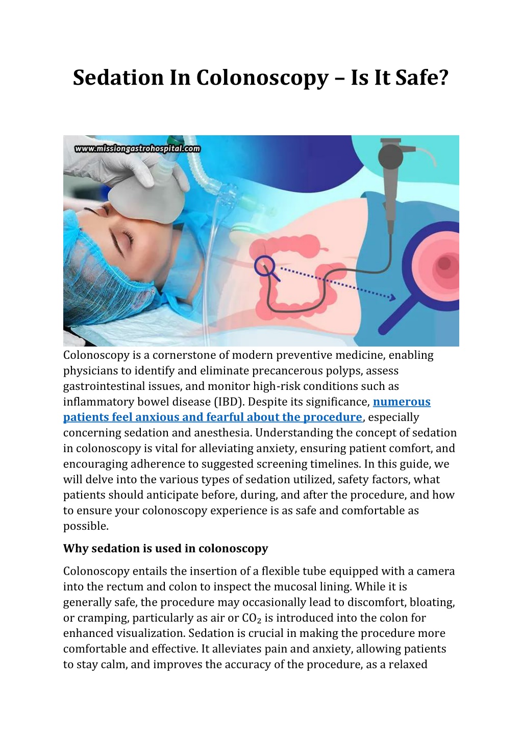 PPT - Sedation In Colonoscopy – Is It Safe? PowerPoint Presentation ...