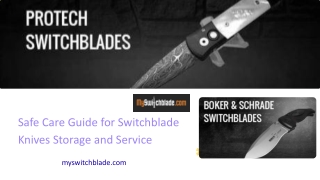 Safe Care Guide for Switchblade Knives Storage and Service