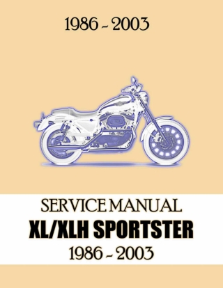 1986-2003 Harley Davidson XL  XLH Sportster Service Repair Manual Instant Download