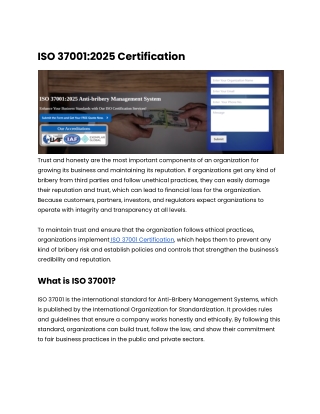 ISO 37001 Certification