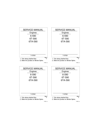 CASE 6-590  6T-590  6TA-590 Engine Service Repair Manual Instant Download (Part Number 7-67681)