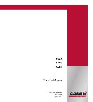 CASE IH 2566 2799 2688 Service Repair Manual Instant Download (Part Number 84465947)