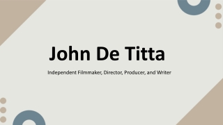 John De Titta - A Boundary-Pushing Creator - New York