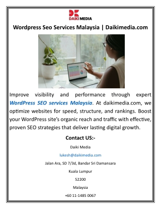 Wordpress Seo Services Malaysia Daikimedia