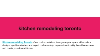 kitchen remodeling toronto