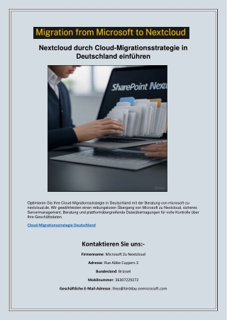 Nextcloud durch Cloud-Migrationsstrategie in Deutschland einführen