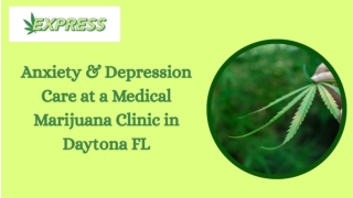 Anxiety & Depression Care at a Medical Marijuana Clinic in Daytona FL