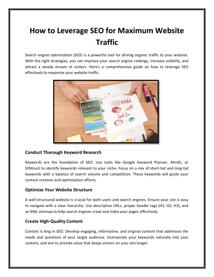 PPT - How to Leverage SEO for Maximum Website Traffic PowerPoint ...
