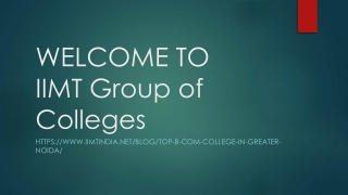 Best Colleges for B.Com in Greater Noida | IIMT Group of Colleges