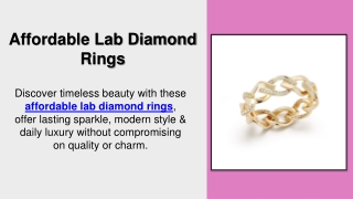 Affordable Lab Diamond Rings