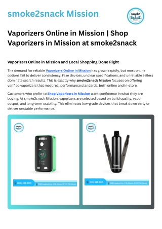 Vaporizers Online in Mission | Shop Vaporizers in Mission at smoke2snack