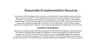Responsible AI Implementation Resources