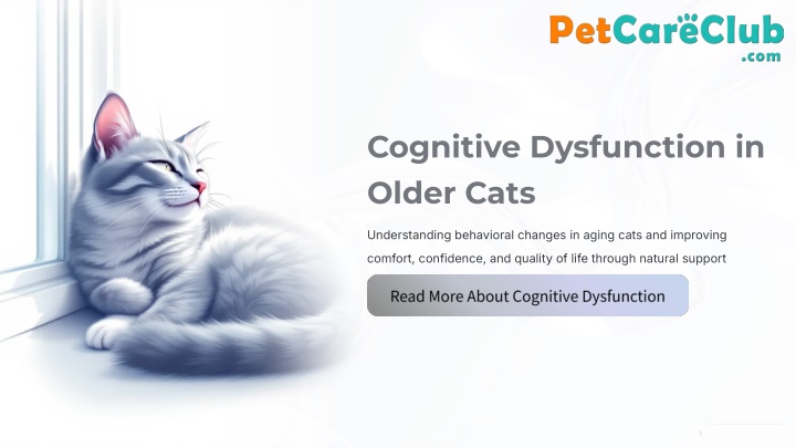 PPT - Cognitive Dysfunction in Older Cats: Signs, Treatment, Joint Care ...