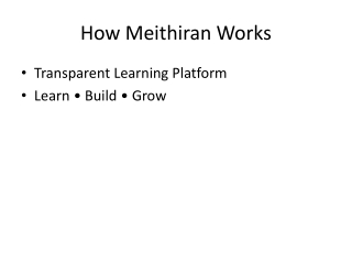 Meithiran Transparent Learning Platforms