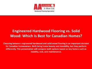 Engineered Hardwood Flooring vs. Solid Wood: Which Is Best for Canadian Homes?