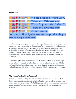 Where to Buy Verified Stripe Accounts_ Safe & Secure ...