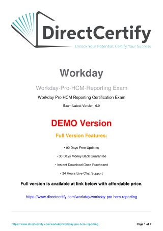 Workday-Pro-HCM-Reporting Practice Test Questions Answers