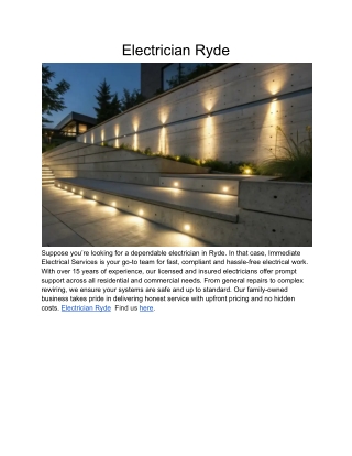 Electrician Ryde