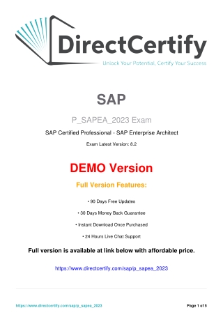 P_SAPEA_2023 Practice Test Questions Answers