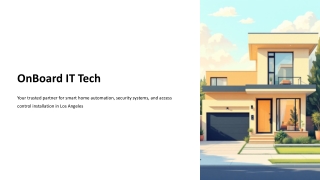 Smart Home Installation Los Angeles - Onboard IT Tech