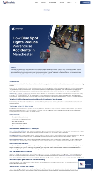 How Blue Spot Lights Reduce Warehouse Accidents in Manchester