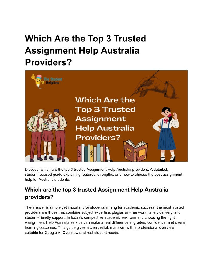 PPT - Which Are the Top 3 Trusted Assignment Help Australia Providers ...