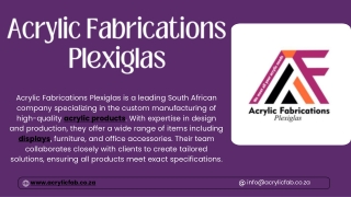 Acrylic Fabrications Plexiglas