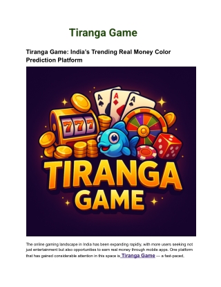 Tiranga Game_ India’s Trending Real Money Color Prediction Platform