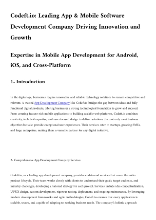 Mobile app development company